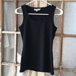 NWOT People Tree ribbed black tank, S
